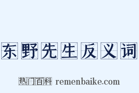 东野先生反义词是什么意思的图片